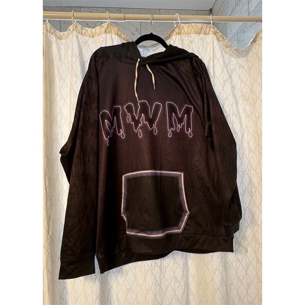 Mod Wave Movement Unisex XL Black Pullover Hoodie w/ Front Pocket